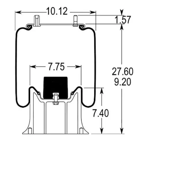 Trailer Air Spring Replaces S-14249, 1R12-256, 910-21P505