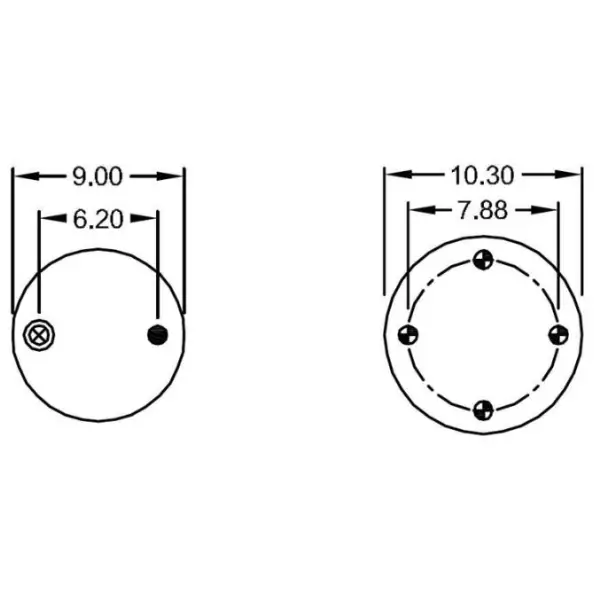 Air Spring for Navistar Replaces 1681579C1, 1R12-279, 64281