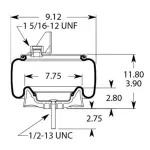 Air Spring for Kenworth Replaces C81-1005, C81-1004, W01-358-9541