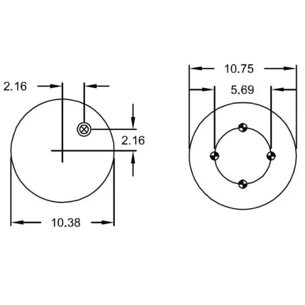 Trailer Air Spring Replaces 1R13-081, W01-358-9580, S-20127