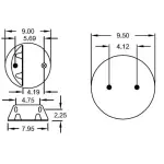 Air Spring for Kenworth Replaces K-303-16, 1R11-242, W01-358-9616