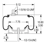 Air Spring for Kenworth Replaces K-303-22, 1R11-221, W01-544-9622