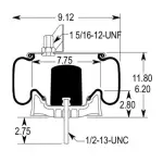 Air Spring for Kenworth Replaces K-303-23, K-303-25, 1R11-222