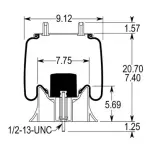 Trailer Air Spring Replaces S-23720, 1R11-292, W01-358-9626