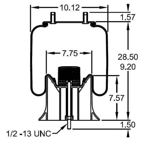 Trailer Air Spring Replaces S-23612, W01-358-9645, 64695