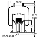 Trailer Air Spring Replaces S-23612, W01-358-9645, 64695