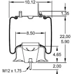 Air Spring for Navistar Replaces 2027911C-1, 2027911C-2, 1R12-398