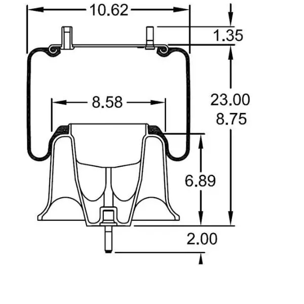 Air Spring for Freightliner Replaces 1R12-1072, W01-358-9780