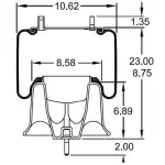 Air Spring for Freightliner Replaces 1R12-1072, W01-358-9780