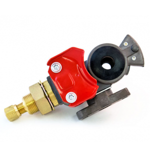TR035095 Red Emergency Gladhand with Shut-off Valve