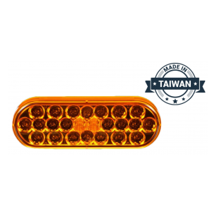 TR56132 LED, Yellow Oval, 24 Diode, Front/Park/Turn Taillight (Made in Taiwan)