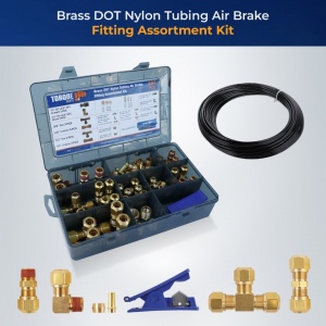 Brass DOT Fitting Assortment Kit 101 pcs w/ Air Tubing