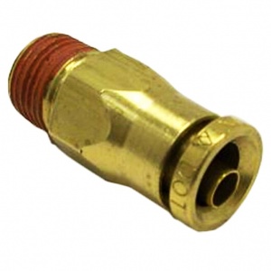 Push in Brass Air Male Fitting Straight 1/4